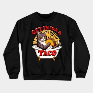 Feline Fiesta in a Tub Crewneck Sweatshirt